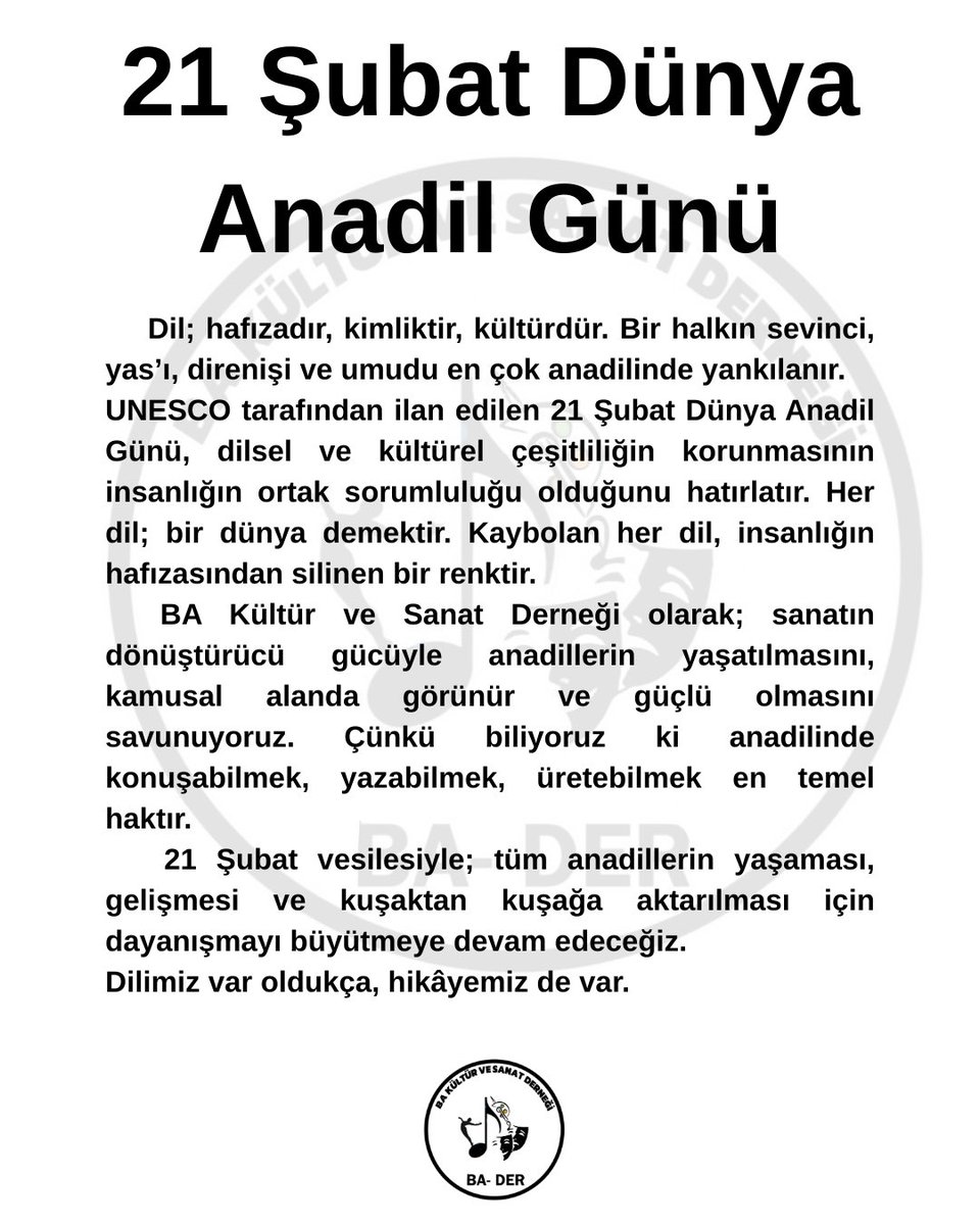 BA Kültür ve Sanat Derneği tweet media