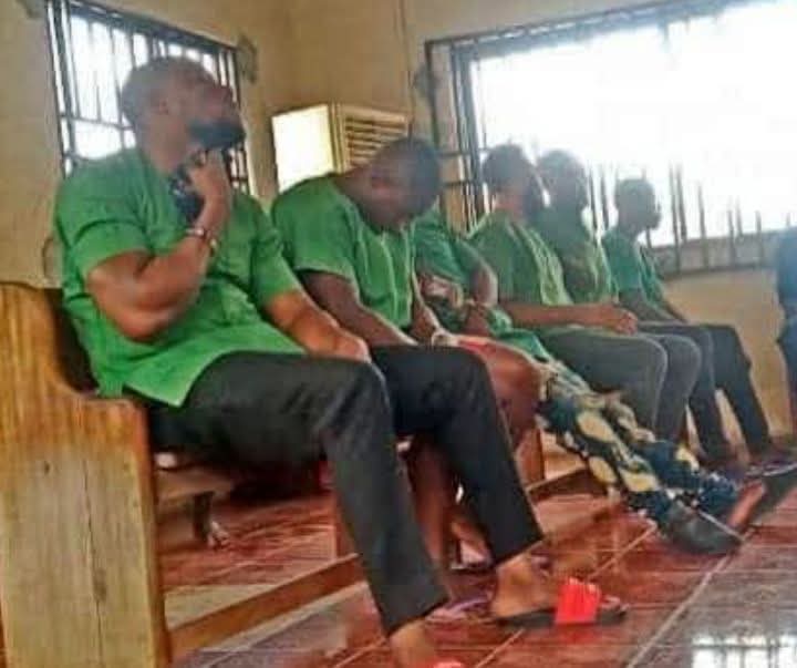 These young men here were committed to death by hanging by a court in Ebonyi. All of them are from Ngbo, Ebonyi State. At the point of committing the crime for which they were arrested and charged, they were loyal boys to the current chairman of Ohaukwu LGA of Ebonyi State. In