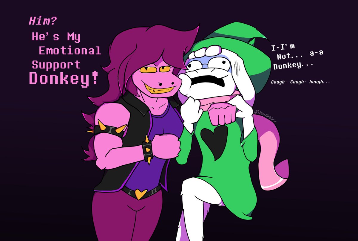 Something stupid came in my mind and had to draw it

#Deltarune #Susie #Ralsei