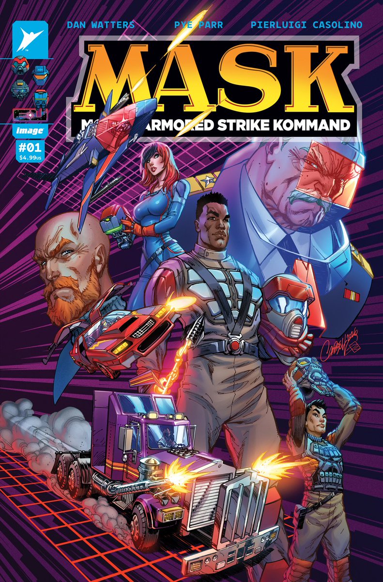 💥🚘 Heads up 80s kids! M.A.S.K. is back in comicbook form from <a href="/SkyboundEnt/">Skybound Corporate</a> this June! Featuring a cover for issue #1 by myself and <a href="/Sabine_rich/">Sabine Rich</a> including a special FOIL edition!