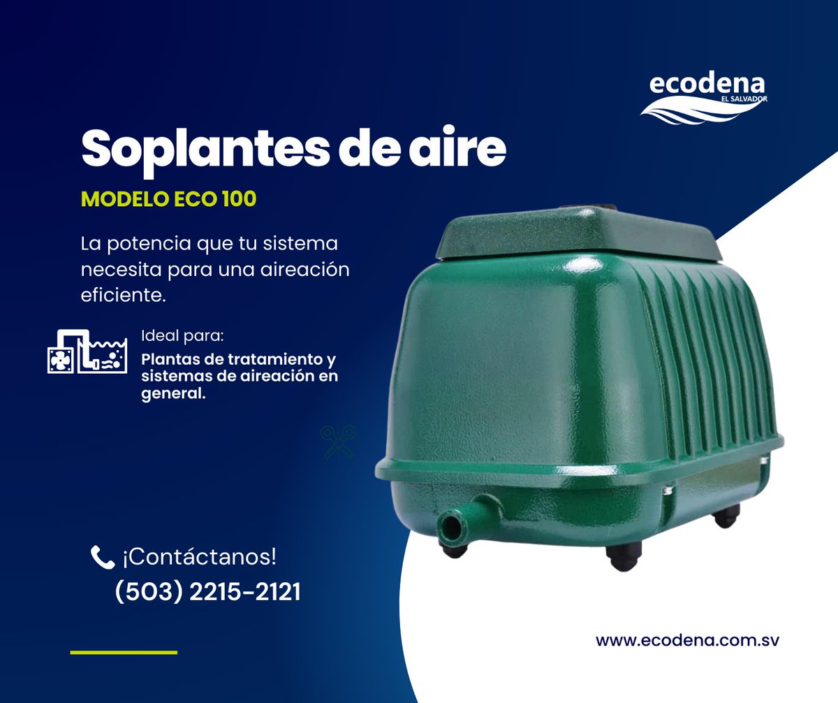 ecodenasv's tweet image. 🌬️ Potencia y eficiencia en cada proyecto
Impulsa tus sistemas con la calidad y respaldo de Ecodena.
ecodena.com.sv | info@ecodena.com.sv | +503 2215-2121
📩 Contáctanos y solicita más información.

#Ecodena #SoplantesECO100 #Aireación
#TratamientoDeAguas #Sostenibilidad