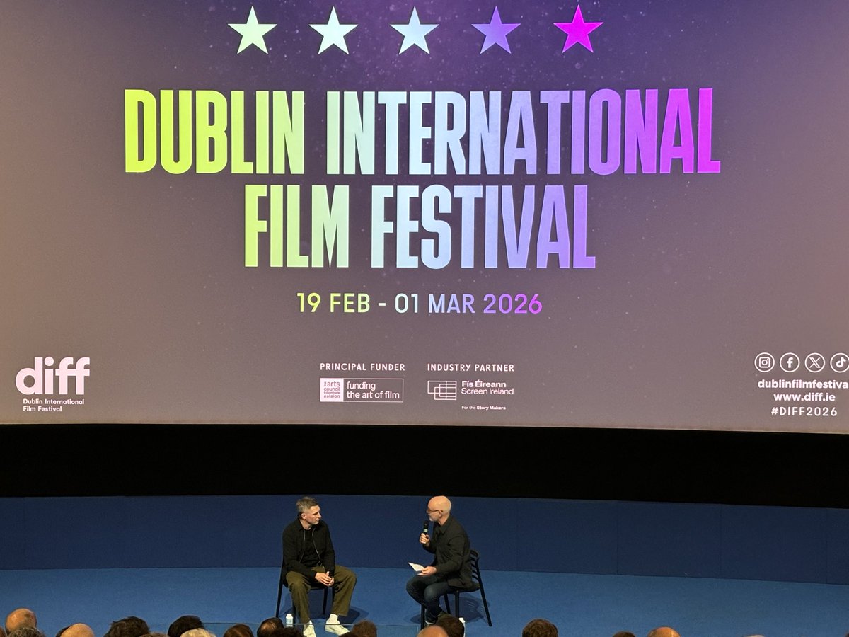 davidcoughlan_'s tweet photo. Director Gavin Fitzgerald speaking with Ray D’Arcy at the @LightHouseD7 after the premiere of Lomu, a beautiful new documentary about the life of rugby’s first global superstar.
@DublinFilmFest https://t.co/Z9rrSxPIqp