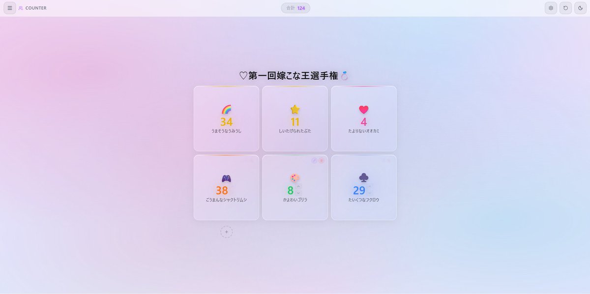HiiragiHina_'s tweet image. RT @dukegomadango: ライバー向け入室カウントアプリを作成してみました！
星座耐久や血液型耐久等の耐久企画やギフト数の管理等にも使用可能な仕様となっております。
app-live-counter.vercel.app