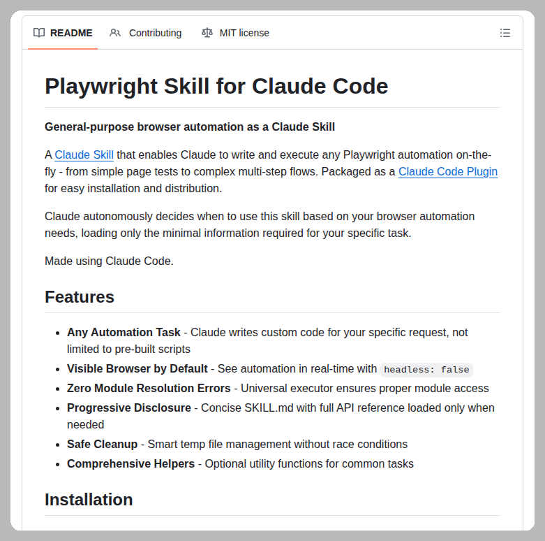 Browser automation for Claude Code via Playwright https://t.co/RHsUKZkNGD