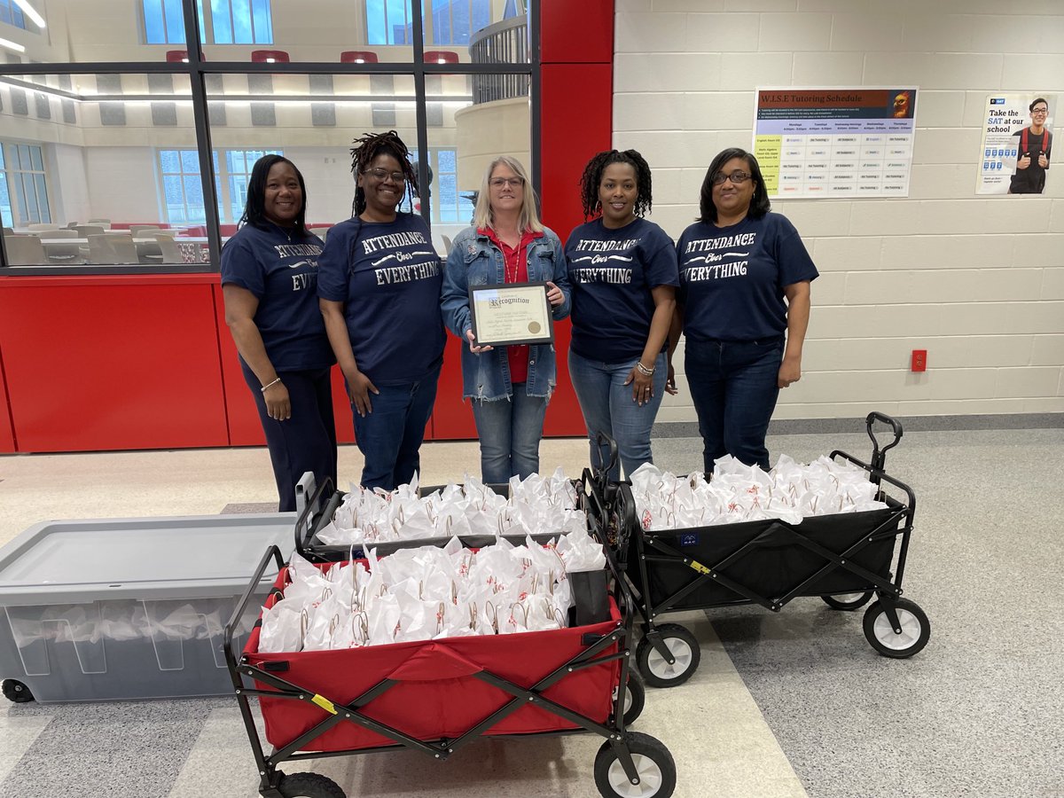 AttendForTWO's tweet photo. We ROSE to the occasion to celebrate ⁦@WHS_Redhawks⁩ on winning ⁦@RichlandTwo⁩ High School attendance challenge! https://t.co/xQCVogCwdW