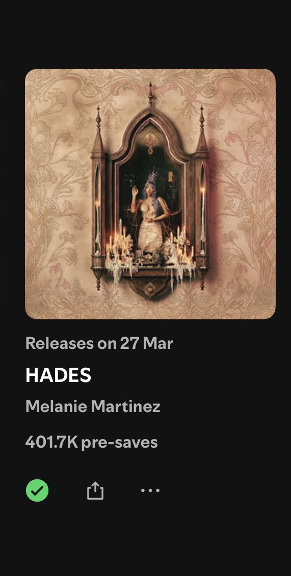 HADES gained more than 10k presaves in less than 24hours , oh that #1 debut is secured