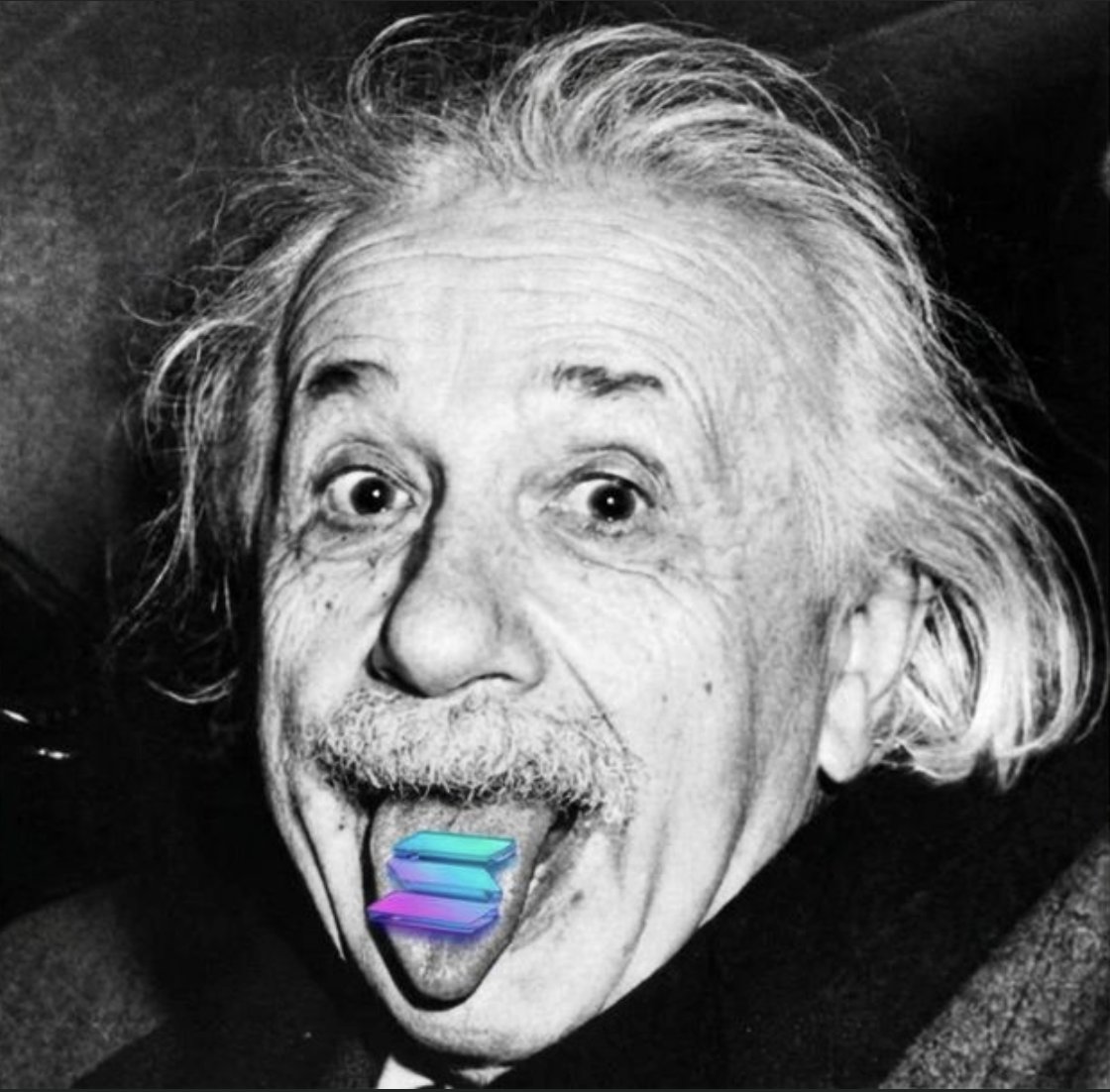 Einstein knows that 1 sol= 1 $SOL