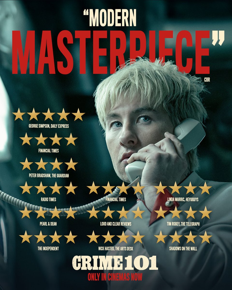 #Crime101 check it out only in cinemas