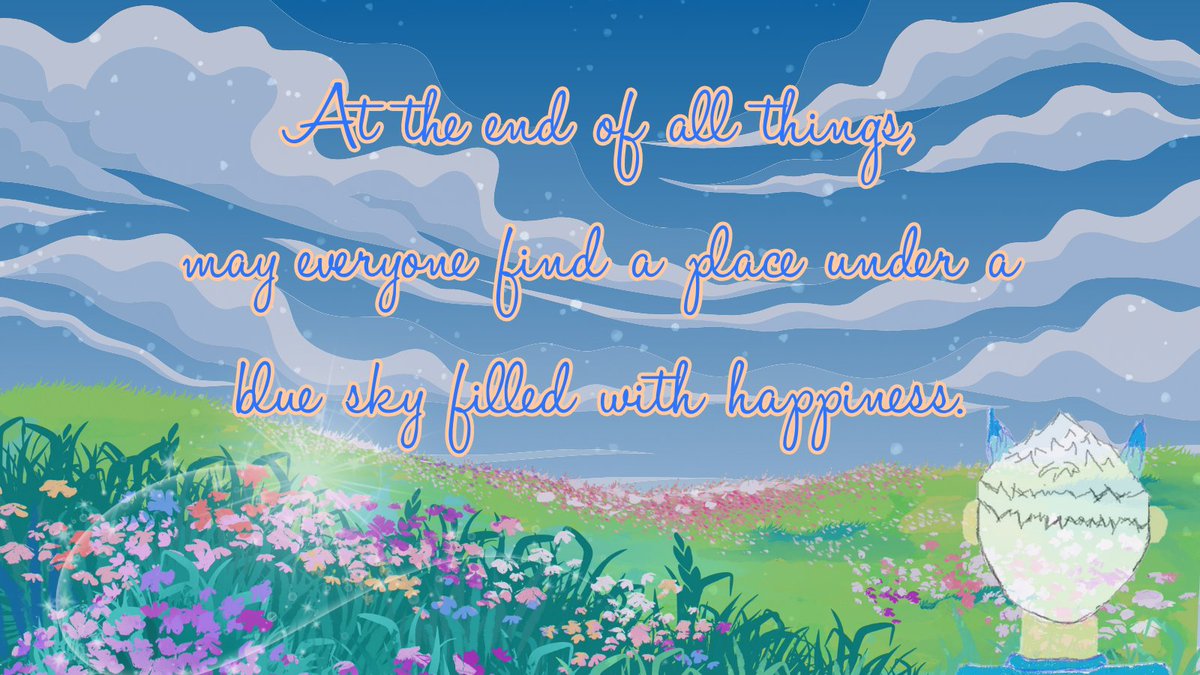 Vtubers, how did you get your name?

My name was meant to contain my deepest wish for my community. So much so that I also use the wish as my intro and outro.

BLUE ENDFIELD
At the END of all things, may everyone find a PLACE (FIELD) under a BLUE sky filled with happiness. 💙