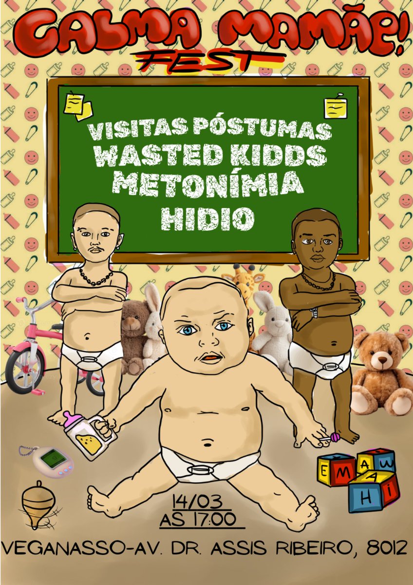 bandametonimia's tweet photo. CALMA MAMÃE!

é o seguinte: dia 14 de MARÇO iremos nos juntar com nossos irmãos gaúchos @visitaspost e de sp @hidiobanda e @_wastedkidds pra fazer um rock com muita resenha nesse começo de ano lá no veganaassoo!!!

não tem desculpa, você tem que ir!

ingressos na reply 🎟 https://t.co/ksKeFVLRGo