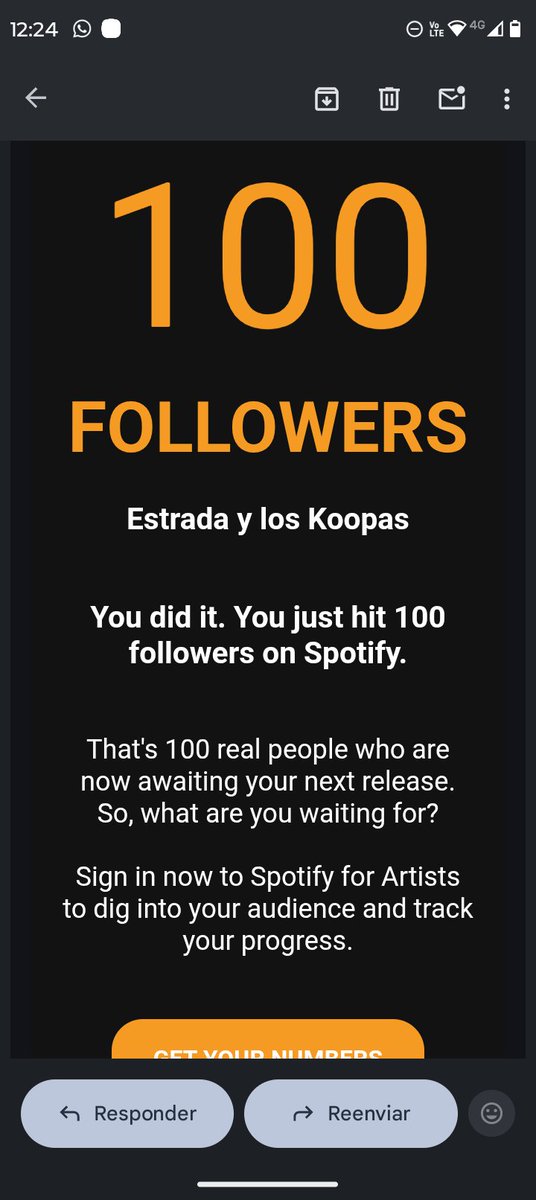 Conoces a mi banda Estrada y los Koopas? Justo llegamos a 100 seguidores en Spotify! 

También estamos en otras plataformas