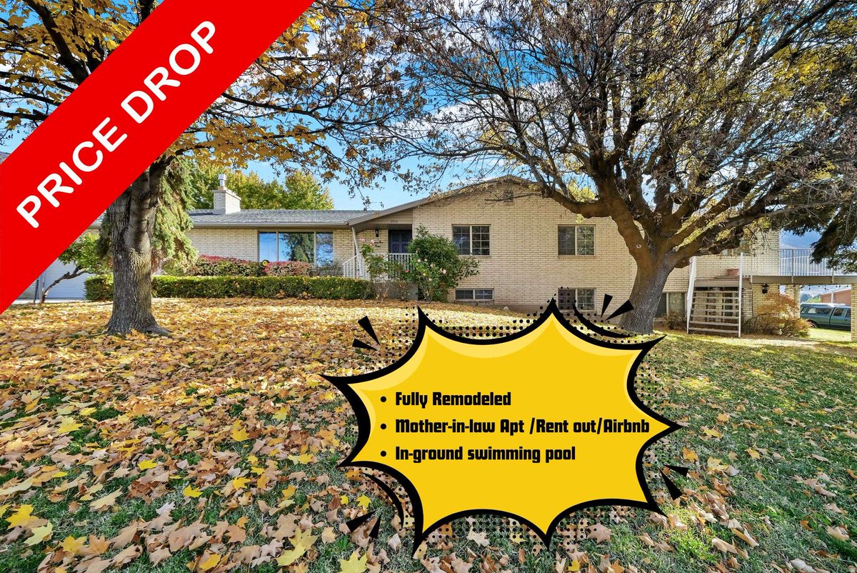 UtahNikki's tweet photo. New Listing Price: $799,800
2912 N 750 E, North Ogden, UT 84414 is a fantastic property with 8 bedrooms and 4.0 bathrooms.
See more here: https://t.co/QWOZsiR9sD https://t.co/siqBy14lFP
