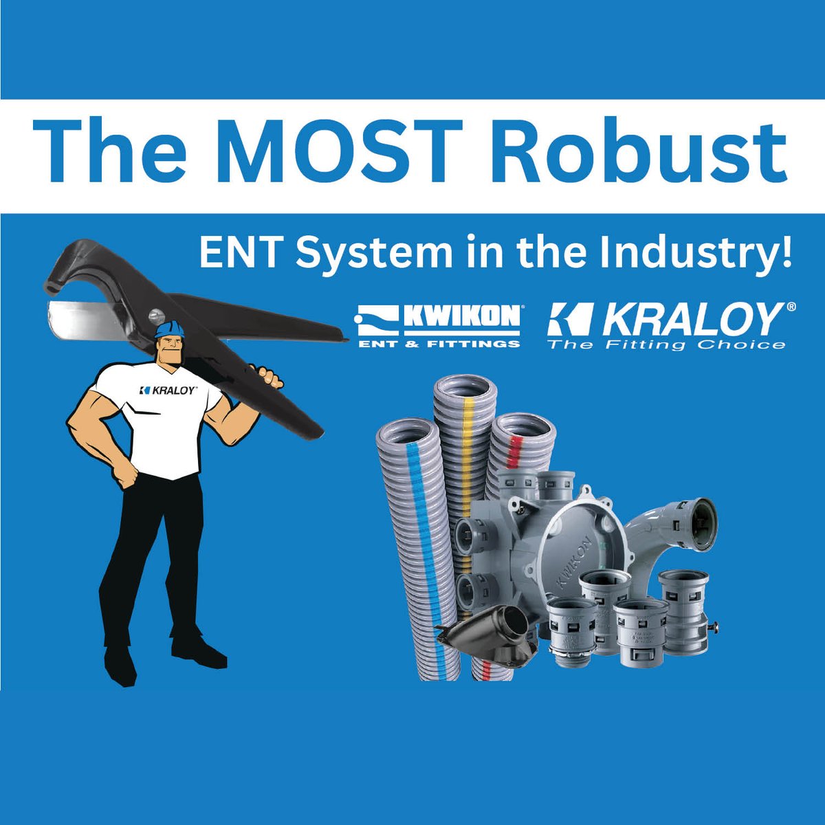 The most robust ENT system in the industry. 🔥

Kraloy fittings are designed to securely connect and protect conduit systems, delivering durability and reliability you can count on across residential, commercial, and industrial applications. 💪

Check them out here! 👇