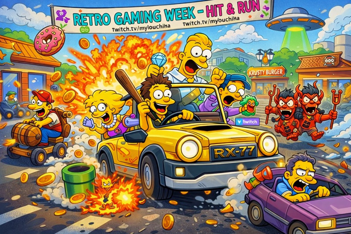 MyloUchiha's tweet photo. Time for some pure 2003 nostalgia! 🍩 Throwing it back with The Simpsons: Hit &amp; Run on stream today. Come hang out while I cause absolute chaos in Springfield. 🚗💨

Watch live here: https://t.co/ZnQhNyOiKQ

#SimpsonsHitAndRun #RetroGaming #TwitchStreamer https://t.co/YCKcV671KN