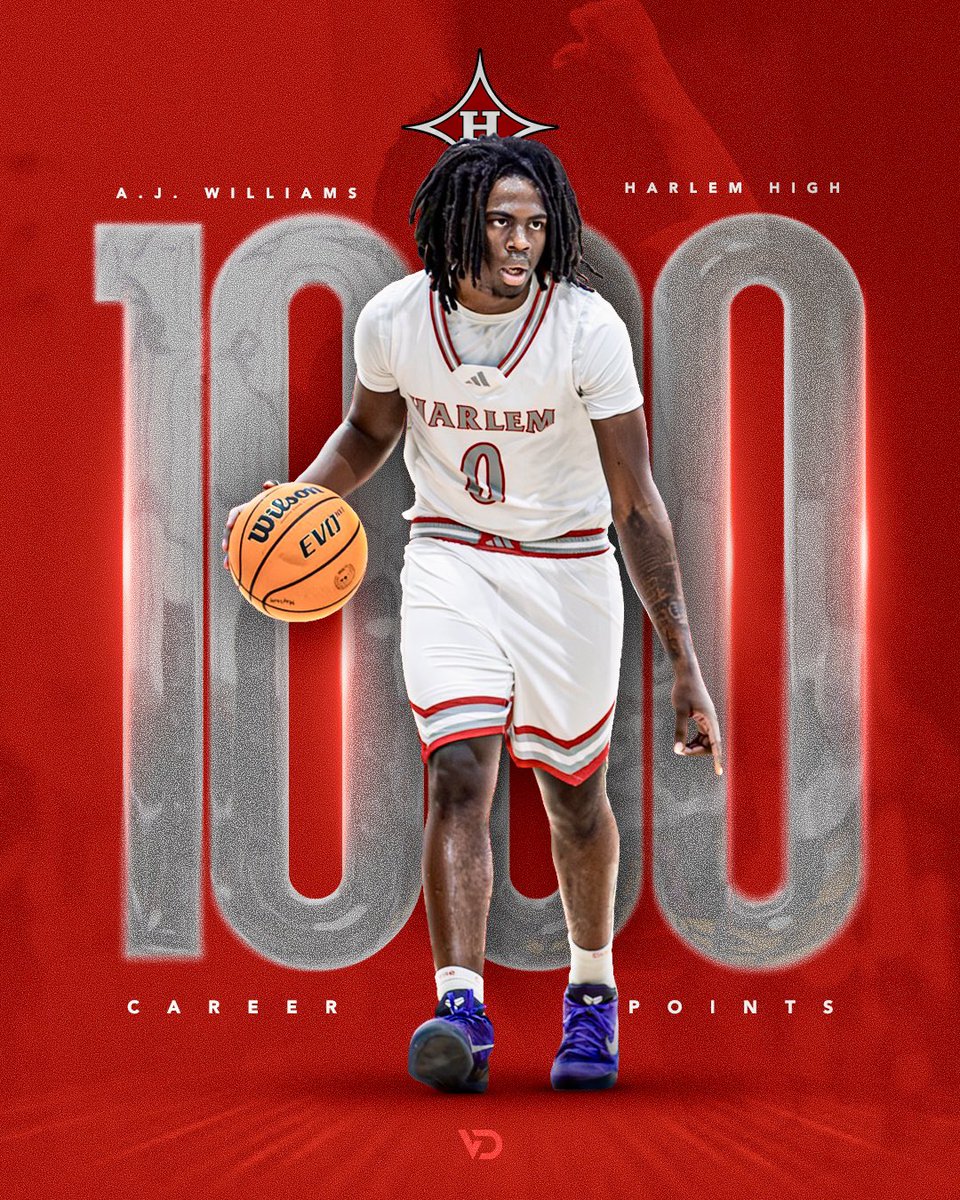 Class of 2027 A.J Williams just hit a major career milestone, reaching 1,000 points for Harlem HS (GA). The milestone reflects years of steady production, growth, and the ability to deliver when his team needs it most. Williams has built his scoring through physical play, smart