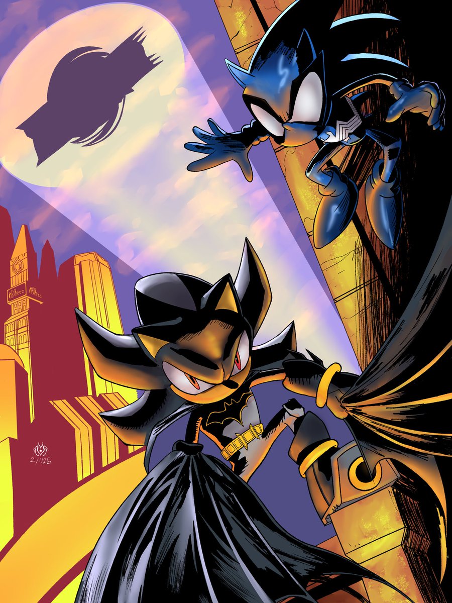 nemesisplatinum's tweet photo. Shadow the Batman and Stealth the Hedgehog for @Humble_Squid 

#sonic #shadow #batman #spiderman #art https://t.co/WyVvqITlzk