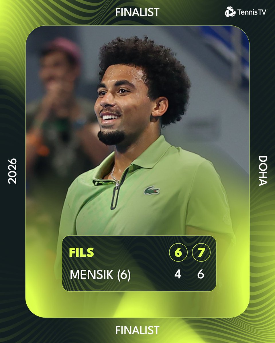 THAT FINAL FEELING 🇫🇷🤩 

Fils overcomes Mensik to reach his first Final since injury!

#QatarExxonMobilOpen