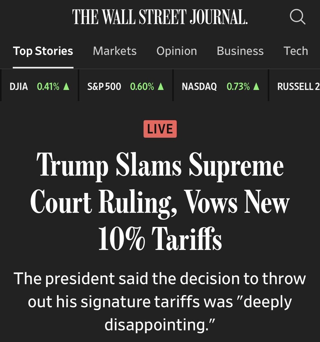 DanielGriswold's tweet photo. The only thing disappointing about today’s ruling on tariffs is that 3 “originalist” justices couldn’t read the plain text of Article 1, Section 8, Clause 3. https://t.co/whCmQE19SW