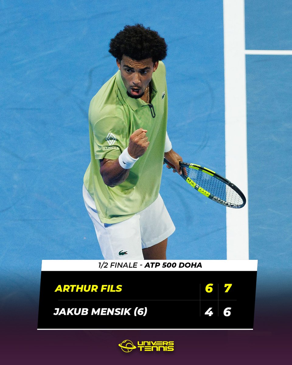 FILS EN FINALE DE SON TROISIÈME TOURNOI DE REPRISE 🔥🇫🇷

Arthur Fils domine le tombeur de Jannik Sinner, Jakub Mensik, et atteint la cinquième finale de sa carrière à 21 ans, la première depuis 2024. 🔙

Le Français affrontera Carlos Alcaraz pour le titre. 🏆