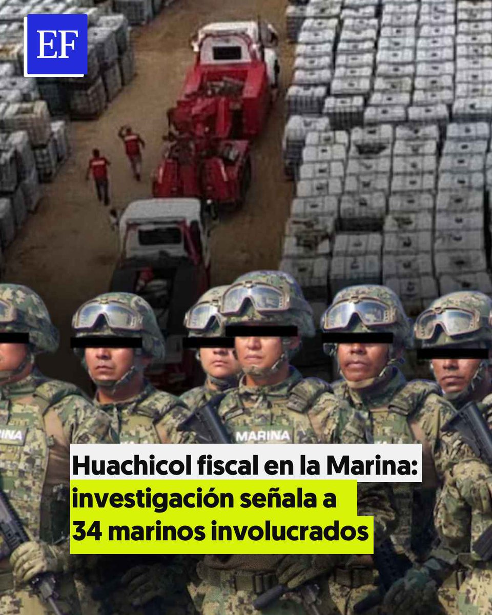 Al menos 34 marinos estarían involucrados en la red de huachicol fiscal de la Marina, quienes habrían negociado con el crimen organizado para traficar combustible

tinyurl.com/39yhwep6