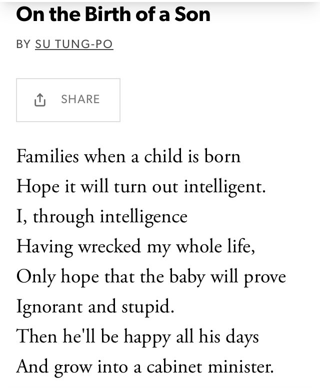 I raise both of you the greatest su tung po poem of all time.