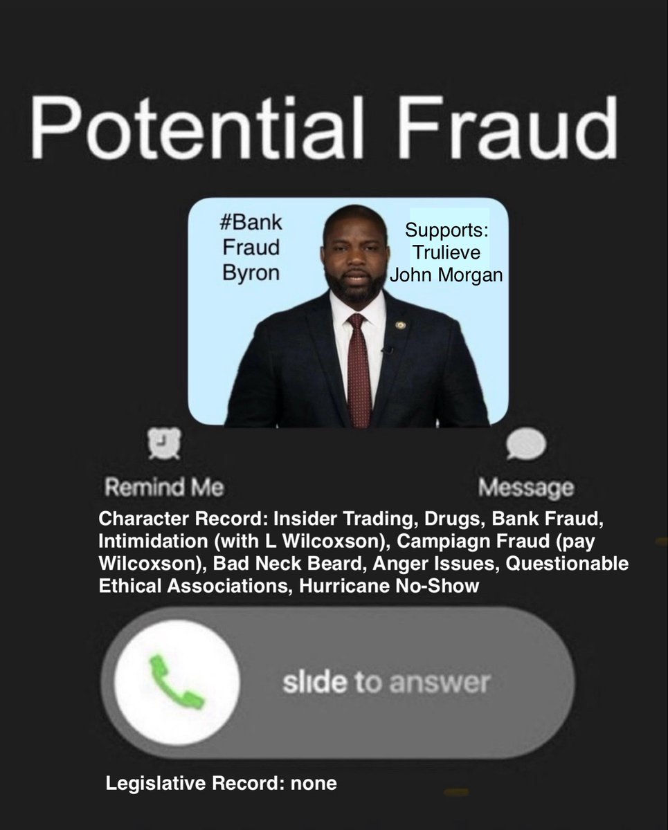 KilkennyTek's tweet photo. #ByronDonalds is a #GarbageHumanBeing selling out Florida to:
-Trulieve (their weed)
-Trial Lawyers (your insurance will skyrocket)
-Tech (data centers will make electricity & water skyrocket)
#DefeatByron on election day #Aug18 https://t.co/gkgaE1x86D