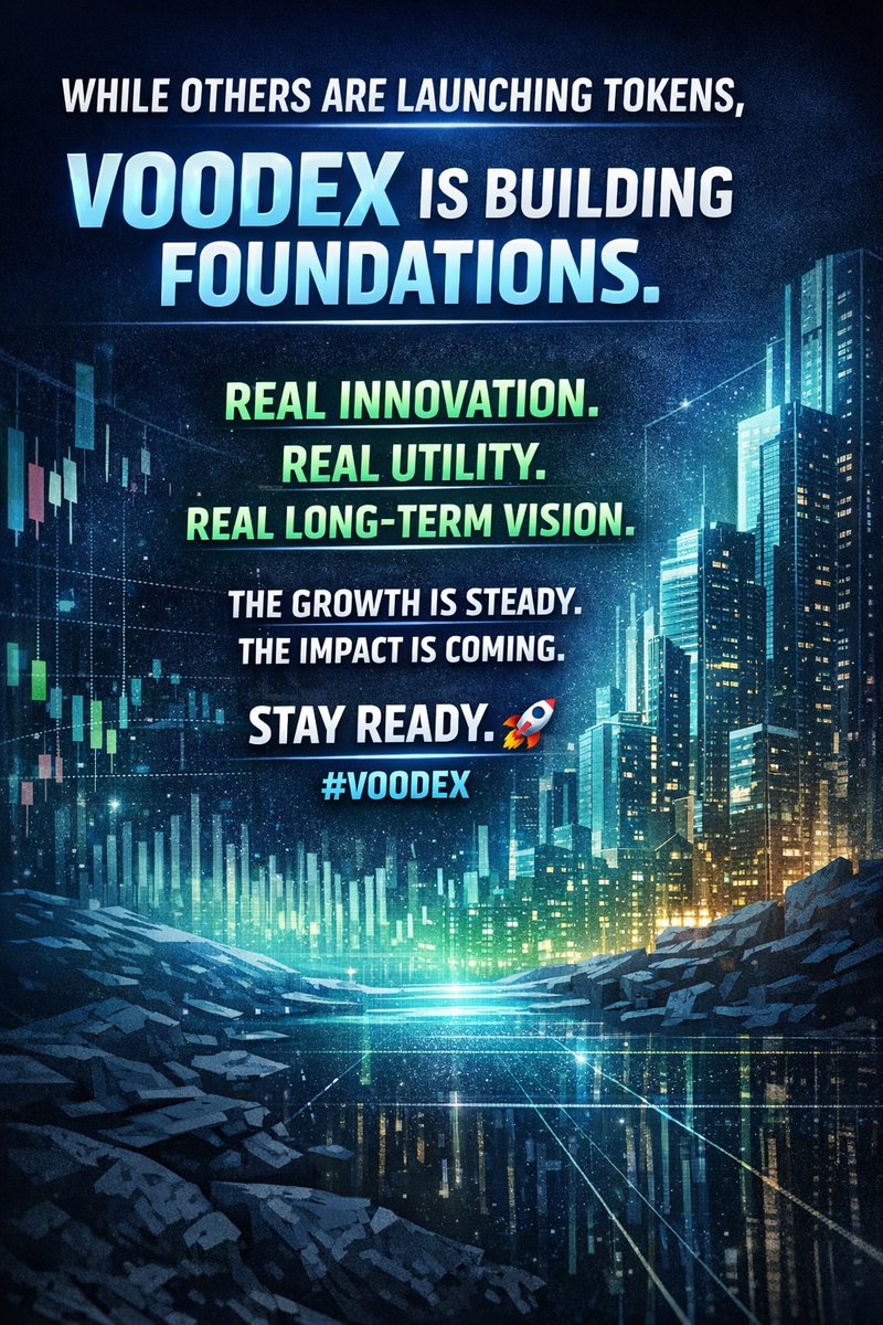 Saratullah0's tweet photo. While others are launching tokens,
Voodex is building foundations.
Real innovation.
Real utility.
Real long-term vision.
The growth is steady. The impact is coming.
Stay ready. 🚀
#Voodex https://t.co/T8wkwfurkI