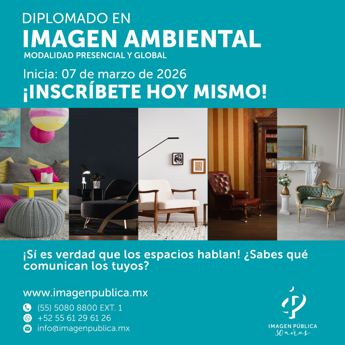 Transforma espacios en experiencias con nuestro Diplomado en Imagen Ambiental. Domina el arte de influir en la conducta a través del diseño estratégico. ¡Conoce el Plan de Estudios!
bit.ly/CIPambiental