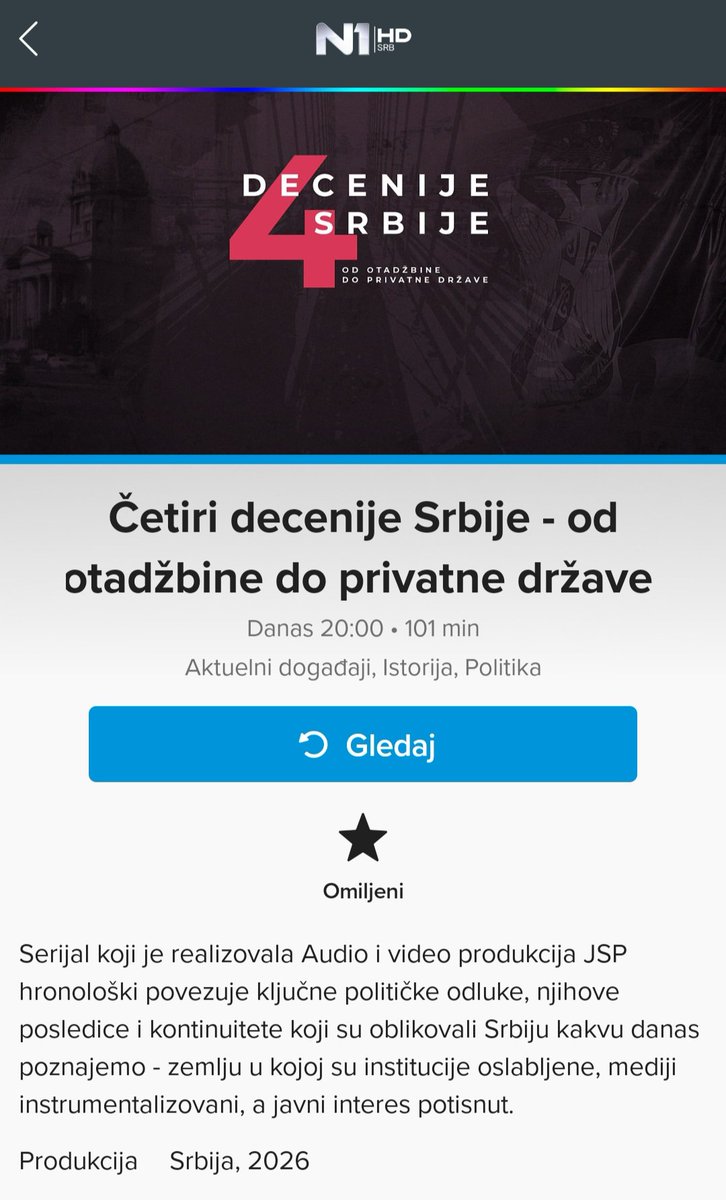 Auuu... Kako je ovo dobro urađeno! Svaka čast <a href="/JovanaPolic/">Jovana Polic</a> 👏👏👏
Vratio mi se ceo moj život. Sa ove distance kada gledam, čudo je da smo uopšte opstali kao narod. Ili možda nismo? 🤔
I posle svega toga završimo sa Šešeljem i radikalima. 😱