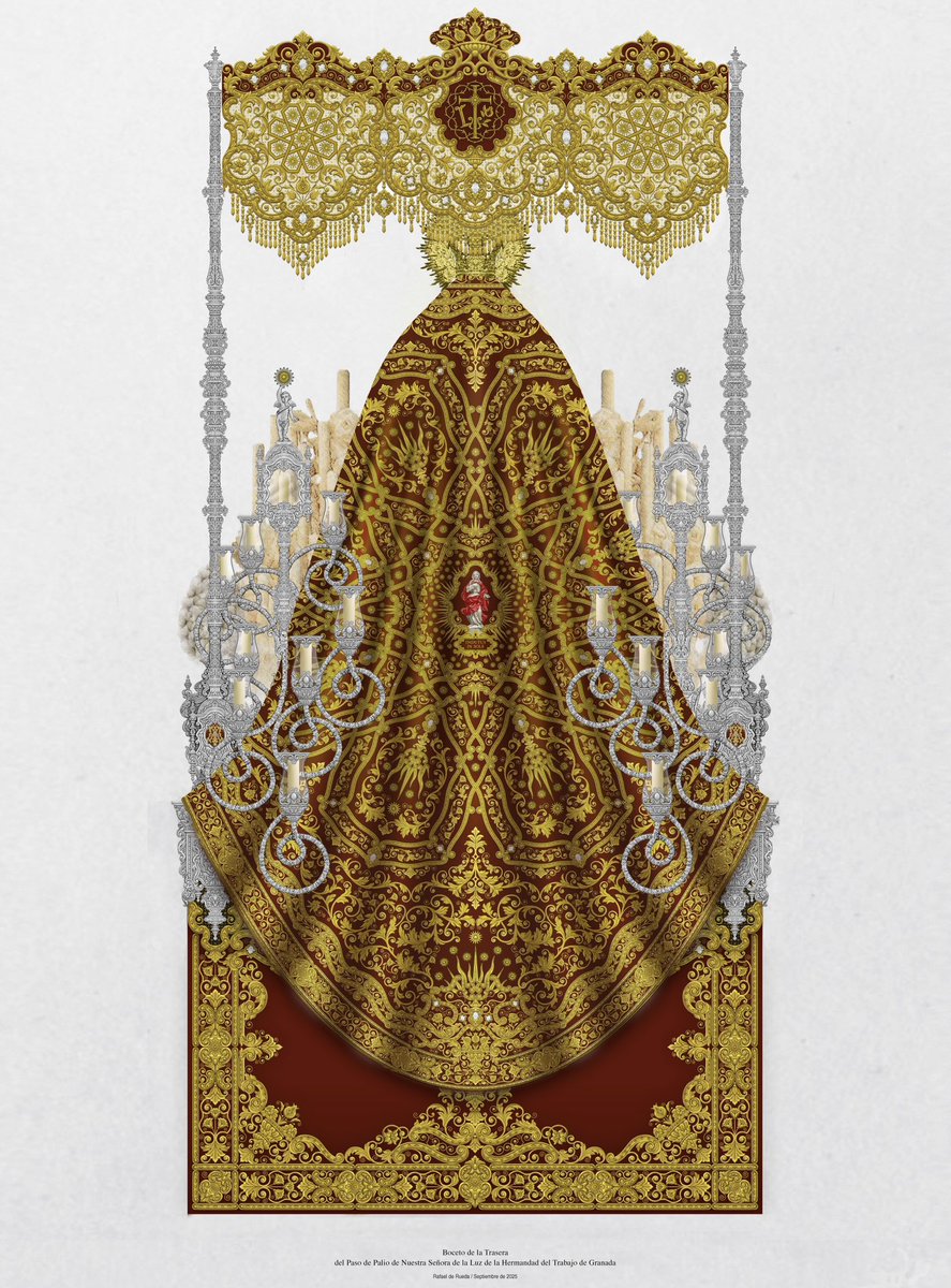 HdadTrabajoyLuz's tweet photo. #Actualidad • En la noche del día de hoy, viernes 20 de febrero, durante el Cabildo Ordinario, ha quedado aprobado el diseño del nuevo manto de salida de Nuestra Señora de la Luz, obra de D. Rafael de Rueda Burrezo.

(1/2) https://t.co/GCPry97axl