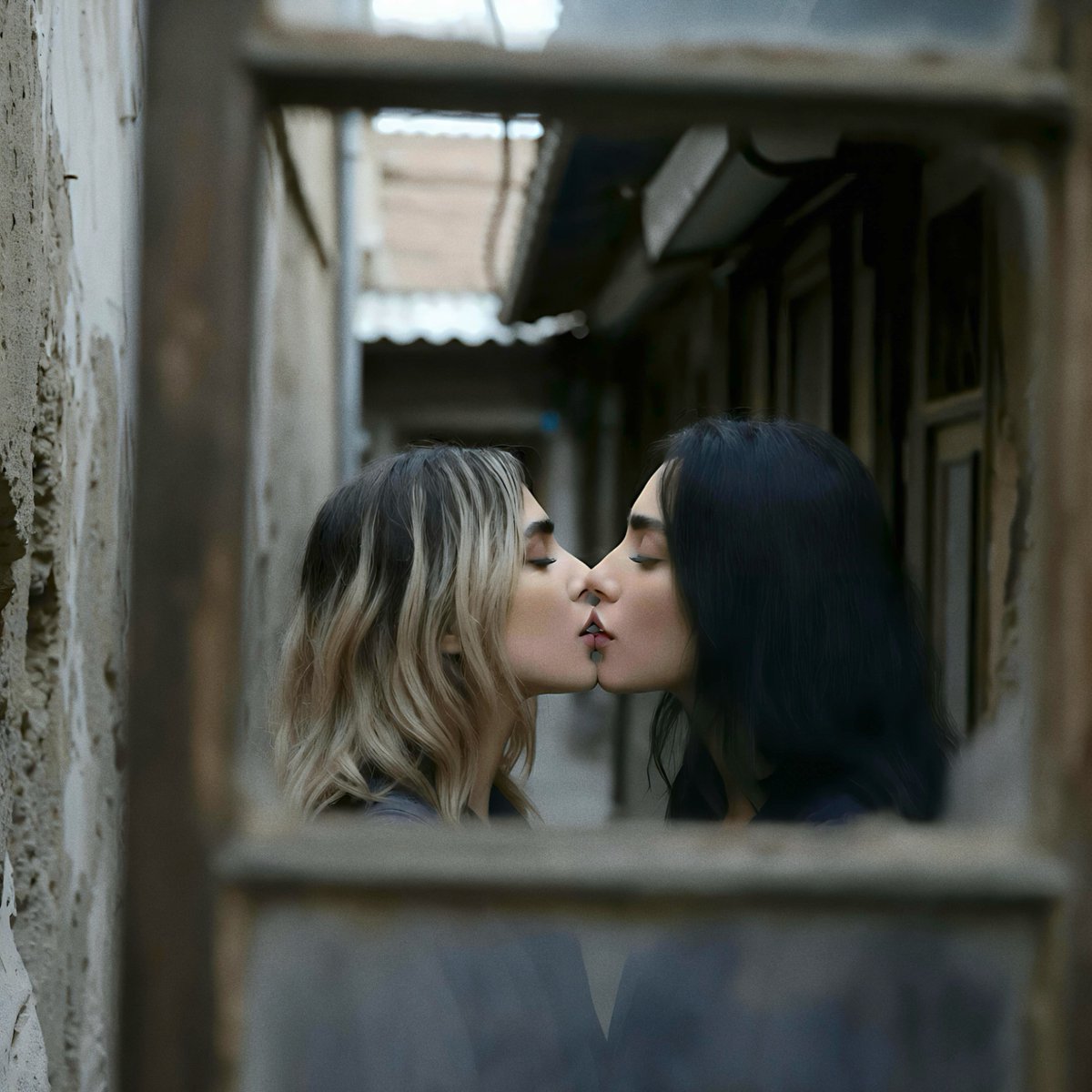 Alleyway Lovers

No words. No permission.
Just lips meeting in quiet rebellion, a stolen eternity pressed against crumbling brick.
This is their secret.
Now it’s yours.
1/1 – forever on-chain. 
4032x4032 

objkt.com/tokens/hicetnu…