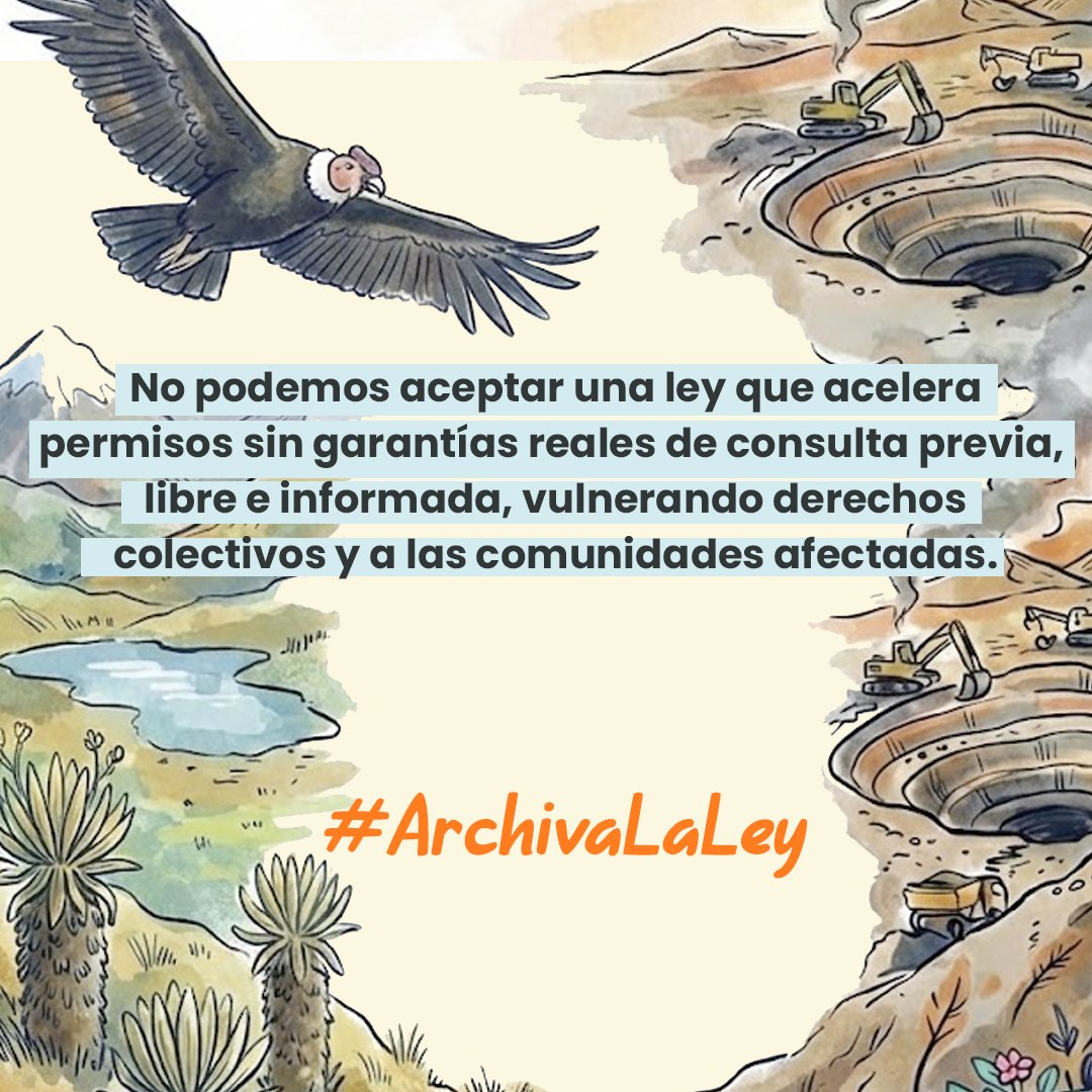 ⭕️ Una ley “urgente” no puede pasar por encima de los derechos colectivos. Es especialmente grave que promueva la militarización de los territorios para proteger intereses privados por encima de los derechos de las comunidades y de la naturaleza.

 #ArchivaLaLey <a href="/AsambleaEcuador/">Asamblea Nacional</a>