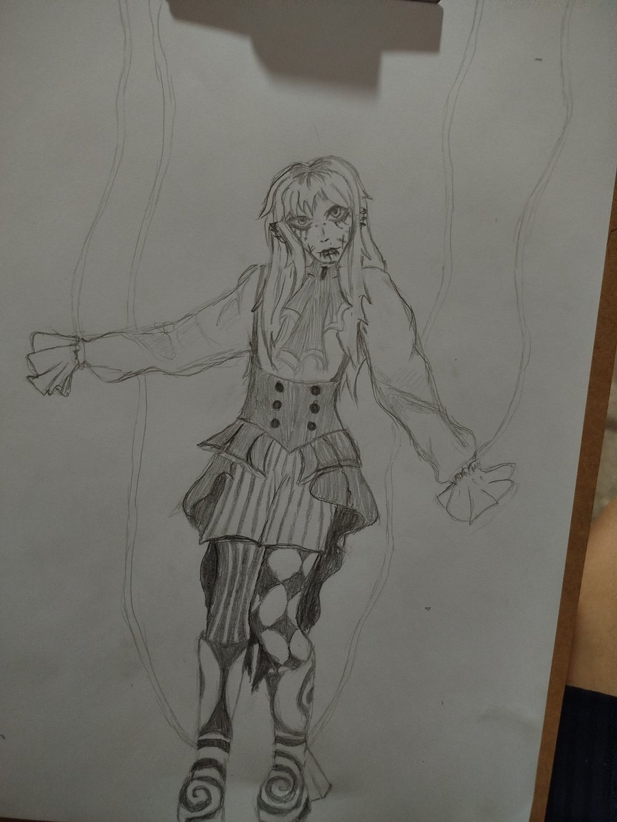 ale_psik0lera's tweet photo. Gente eu terminei o desenho de ale... Eu to completamente apaixonado 
A ideia q eu tive foi fazer os psikolera como se fossem um circo mesmo e Ale seria tipo uma pessoa marionete 

#HEXATOMBE https://t.co/5iTD2D9XiT