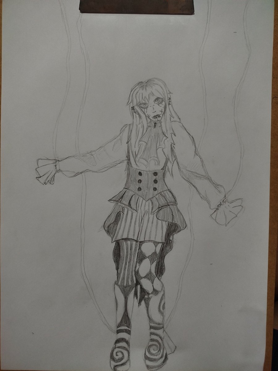 ale_psik0lera's tweet photo. Gente eu terminei o desenho de ale... Eu to completamente apaixonado 
A ideia q eu tive foi fazer os psikolera como se fossem um circo mesmo e Ale seria tipo uma pessoa marionete 

#HEXATOMBE https://t.co/5iTD2D9XiT