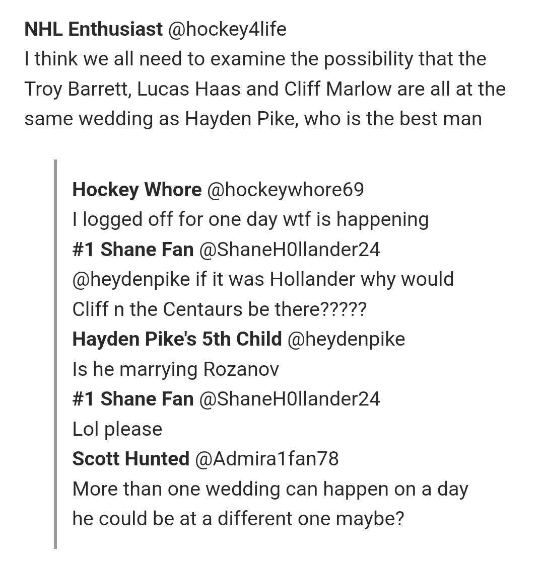 arendellepeach's tweet image. twitter reacting to hollanov is such a great fic trope 😭 this was them hard launching by having their friends post on their wedding day????
