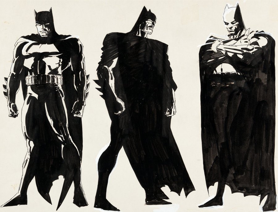 batmancurated's tweet photo. batman illustrations by frank miller https://t.co/p7rtKrulSh