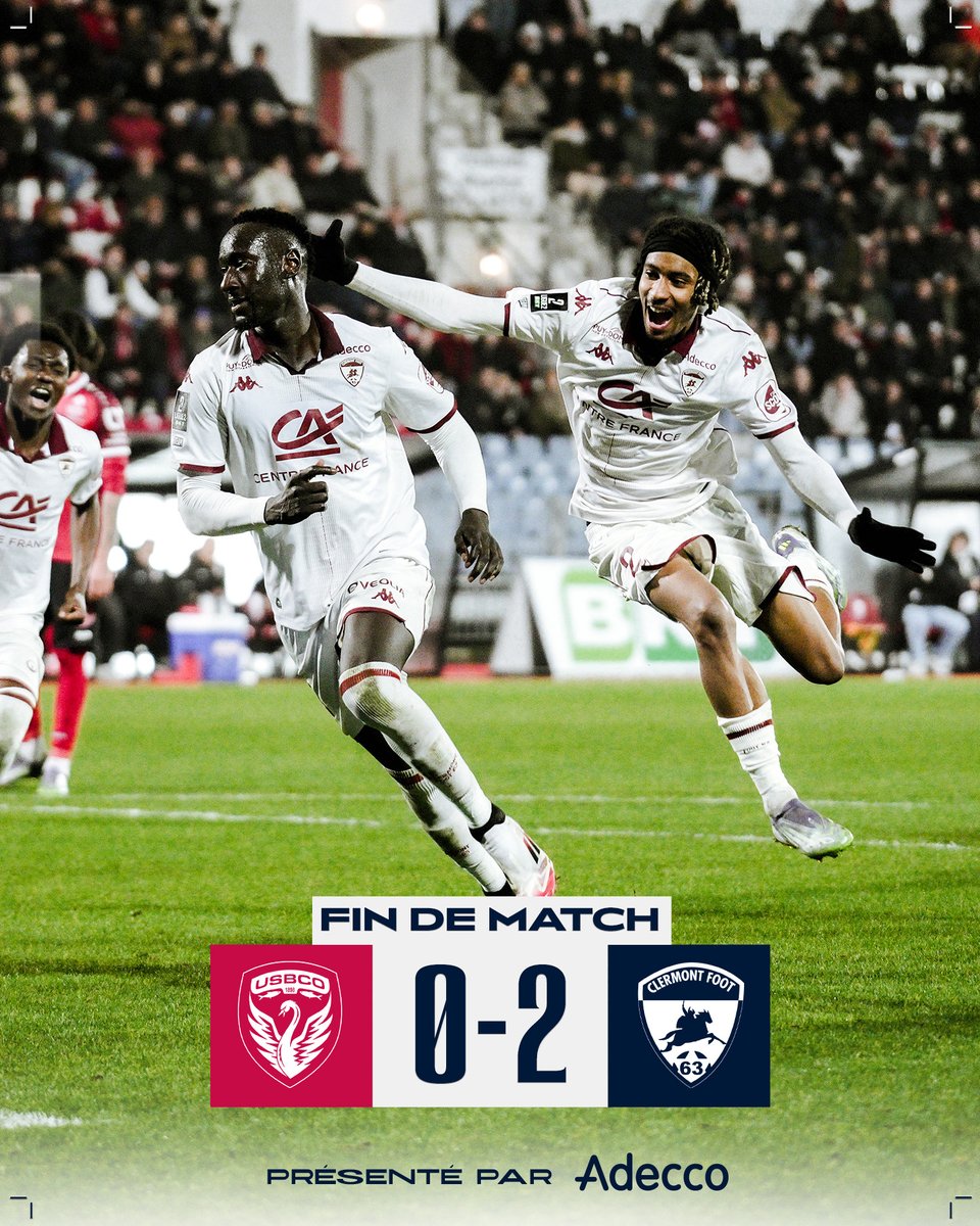 ClermontFoot's tweet photo. ⌚️90' - VICTOIRE !!

Le Clermont Foot s'impose à Boulogne grâce à un doublé de notre buteur 𝐅𝐀𝐌𝐀𝐑𝐀 𝐃𝐈𝐄𝐃𝐇𝐈𝐎𝐔 sur pénalty ! 🔥

🔴0⃣-2⃣🌋 #USBCOCF63 https://t.co/fJpKLDiCrg