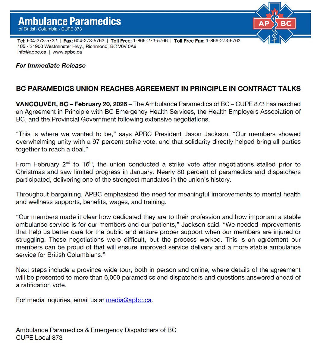 A. Paramedics Of BC tweet media