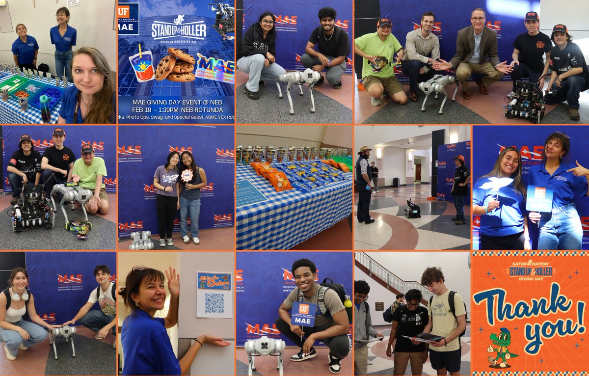 uflmae's tweet photo. 🎉 Another wonderful #GivingDay is in the books! Thank you to everyone who stopped by the pop-up and supported UF MAE yesterday, we felt the love! 🧡 💙 

#UFMAE #GatorEngineers #givingday2026 #StandUpandHoller https://t.co/5dwhExtYjF