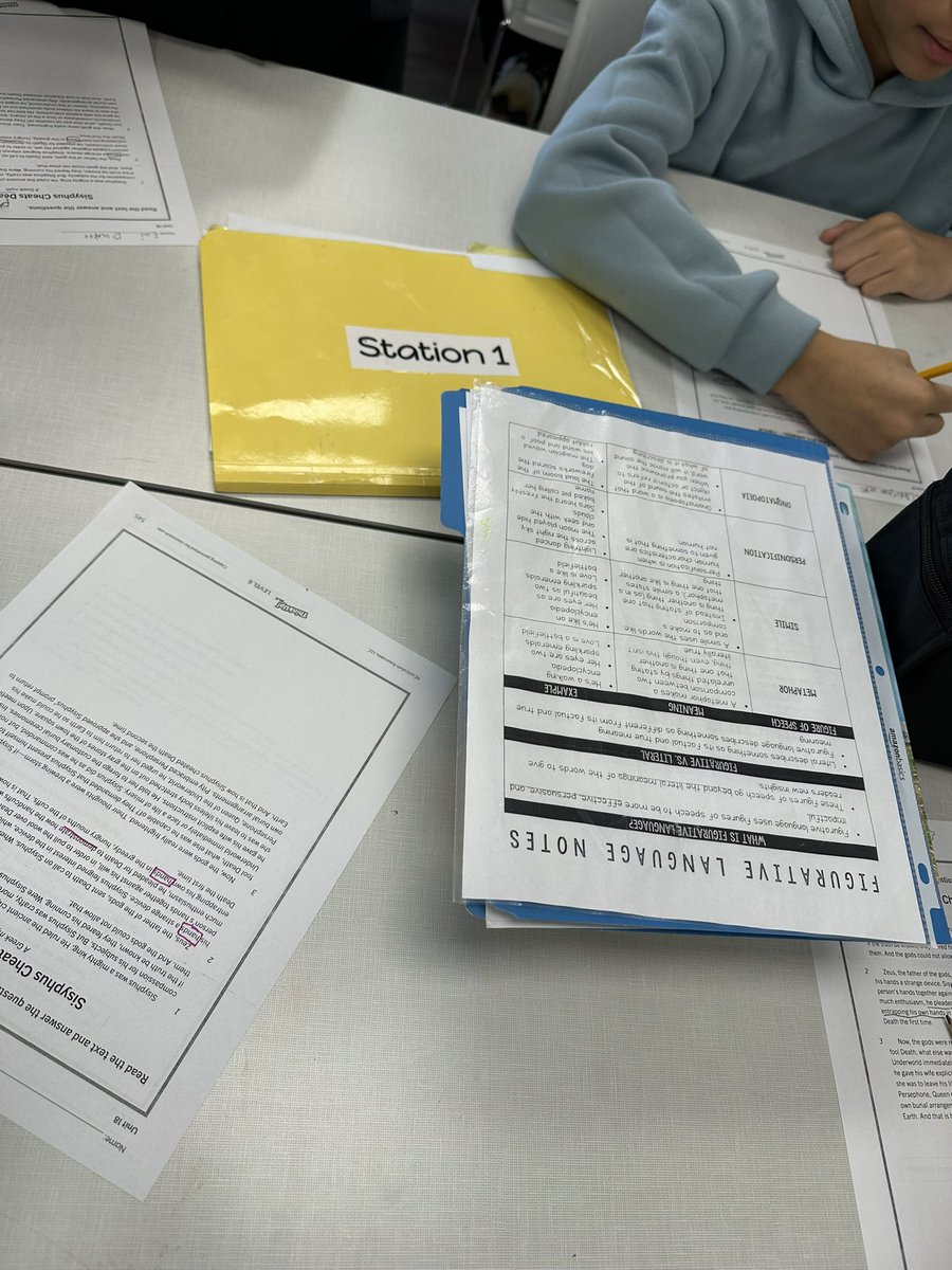 MsThompsonHPPM's tweet photo. Rotating through figurative language stations today β¨
Engagement was high, conversations were thoughtful, and the learning was active. #RisdDream #MakeYourMark https://t.co/feHXXBGpLK