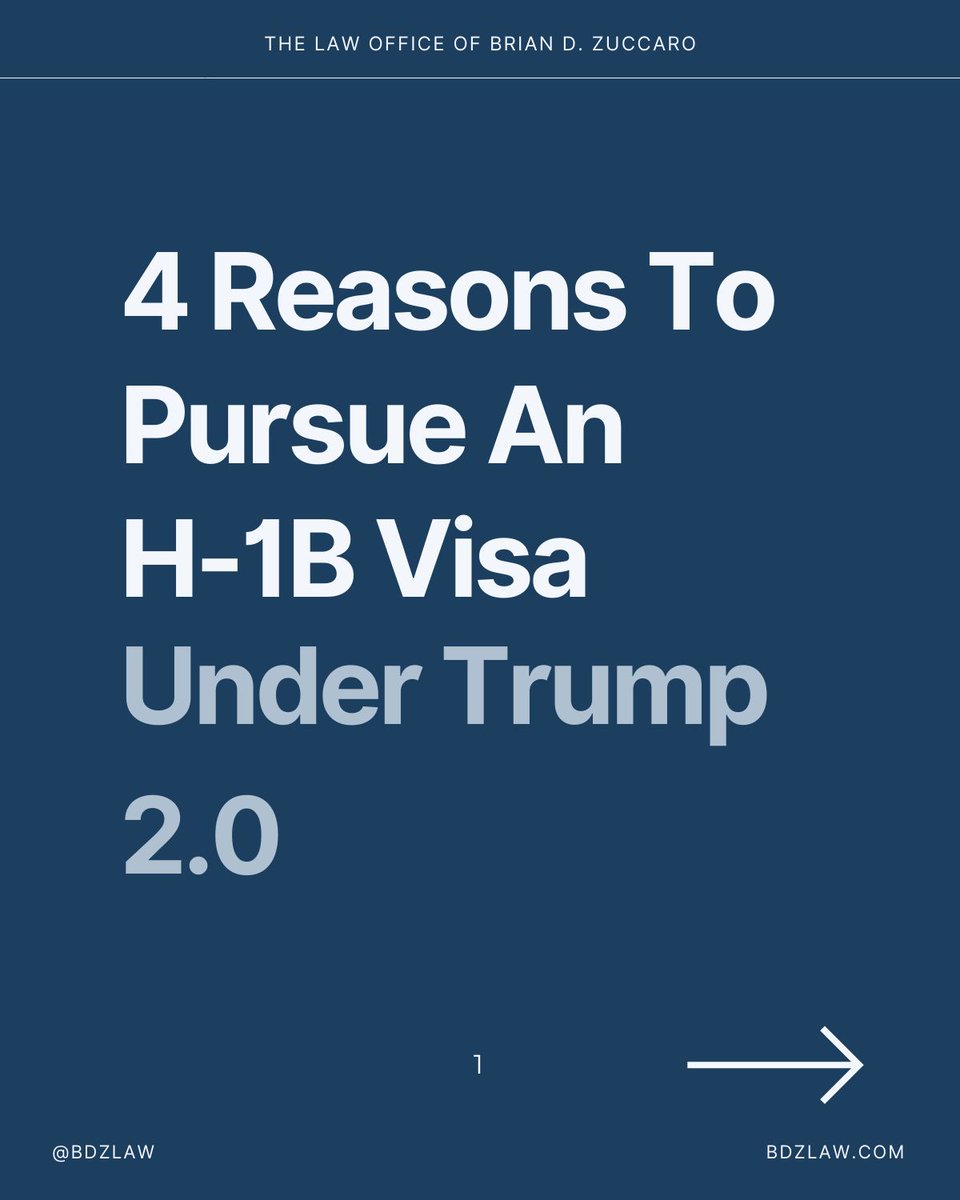 4 Reasons To Pursue An H-1B Visa During Trump 2.0: Despite the challenges in securing an H-1B visa, it continues to provide several advantages over other visas during the U.S. lawful permanent residence (Green Card) application process. Read more: bdzlaw.com/nafta-tn-blog/…