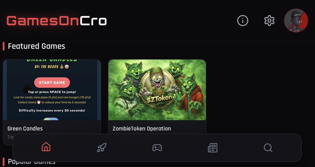 Proud of this new update for <a href="/GamesOnCro/">Games On Cro 🎮🕹️</a> website 🎮🗞️

Want to make me happy ?
Go create an account and add some games to your favorites list ❤️

Official link:
gamesoncro.degengames.ca