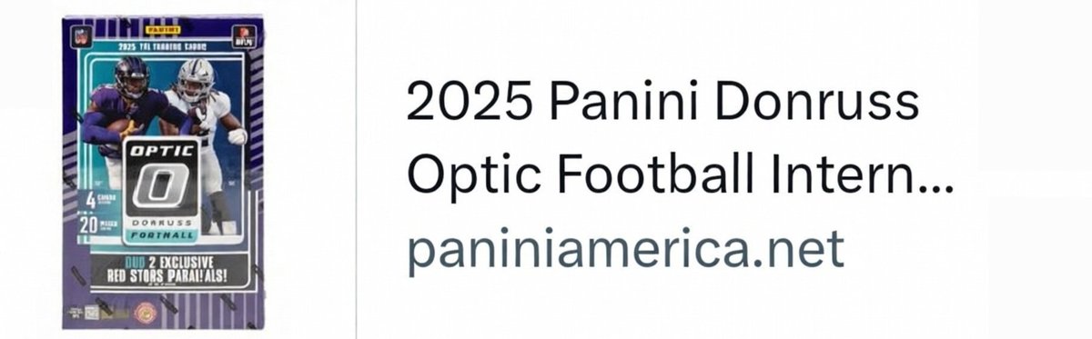 NT23192906's tweet photo. RT @cardrestocks: Back in stock 👇 #PANINI #AD

$124.95 : https://t.co/wT0gLcgFj3 https://t.co/w8MPDbjU0K