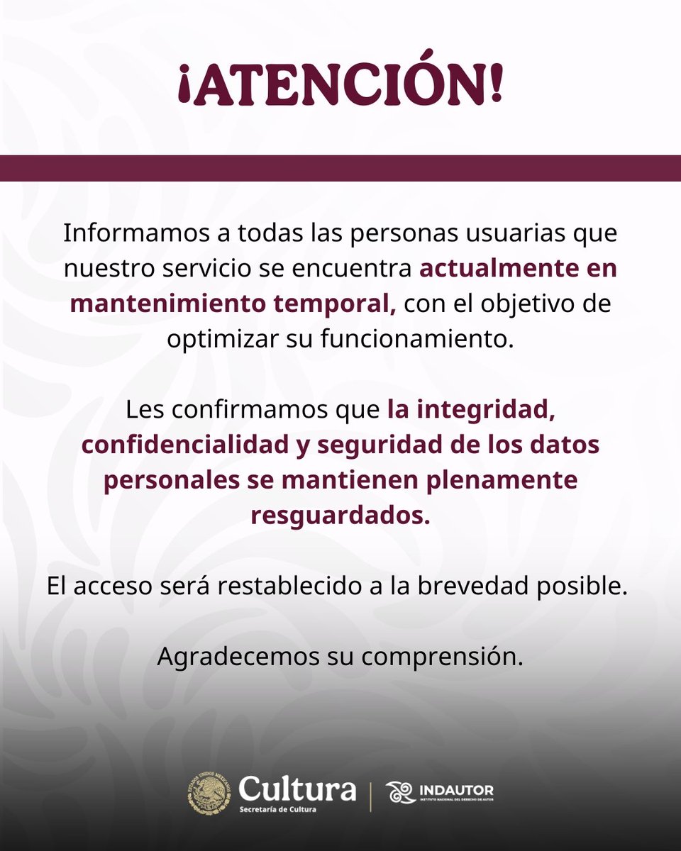 Instituto Nacional del Derecho de Autor Oficial tweet media