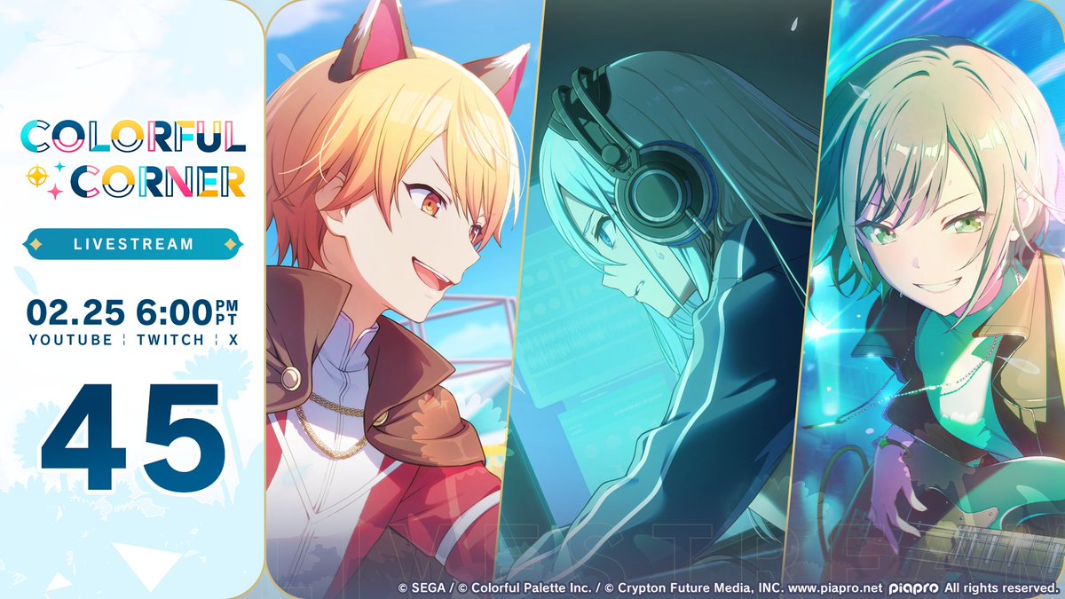 Join us for a new episode of Colorful Corner~ 🎉

We'll be sharing March's upcoming events, songs, and more!

YouTube: youtube.com/live/gyfAG9_NL…
X: loom.ly/fNACKW0
Twitch: loom.ly/OorDFug