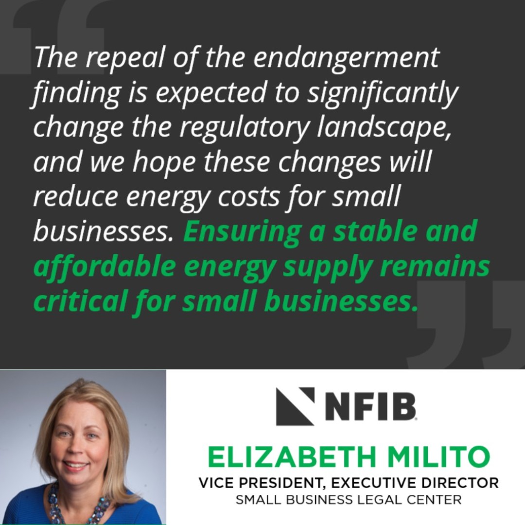 NFIB's tweet image. #NFIB sent a statement following the #EPA’s new rule rescinding a 2009 finding that restricted the production of gas-powered motor vehicles, which limited consumer choice for #smallbusinesses.

Read the statement here: ow.ly/qtK850Yi9NZ