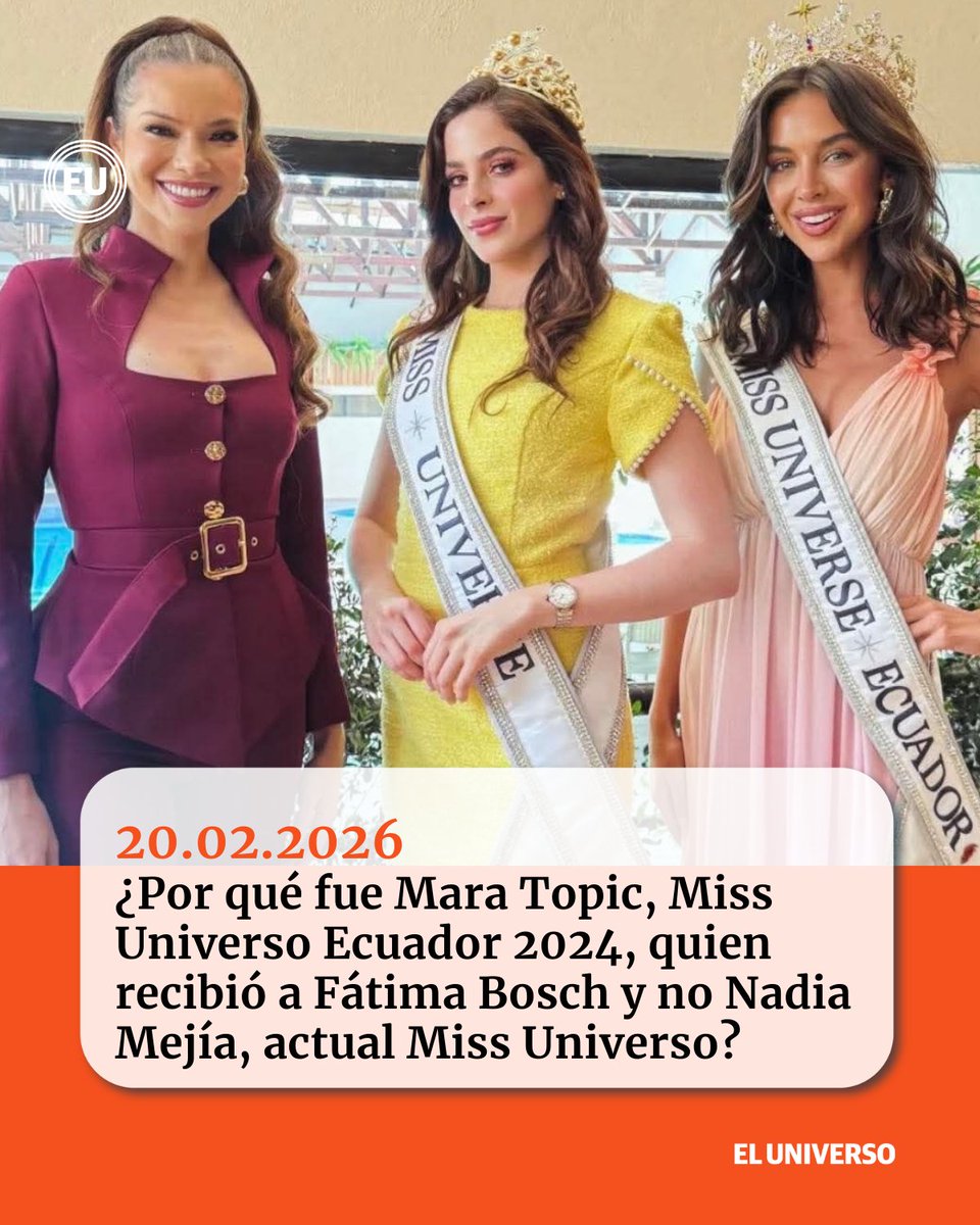 eluniversocom's tweet photo. Tahiz Panus, directora de Miss Universo Ecuador: “Me dio orgullo ver a #NadiaMejía y #MaraTopic ovacionadas” https://t.co/kYGUjlFihS https://t.co/xf4xyw49Hm
