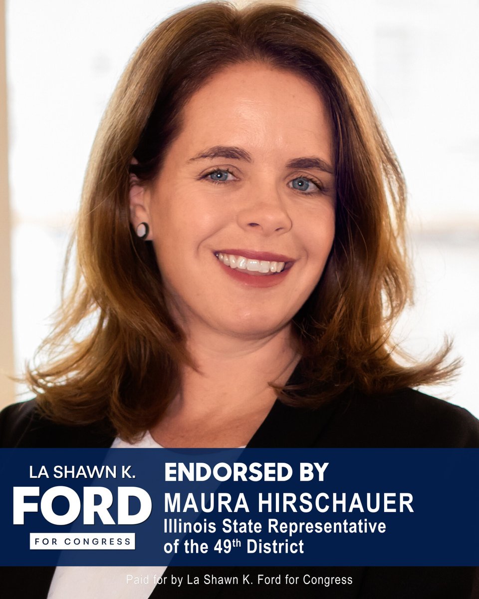 I am honored to have the endorsement of State Rep. Maura Hirschauer. 

I appreciate her partnership in serving Illinois families and her confidence in our campaign. I look forward to continuing our work together for our communities.

#FordForCongress #IL07