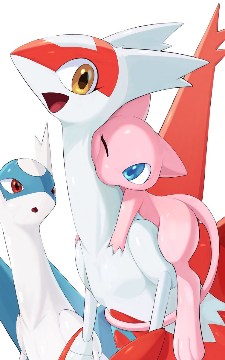 karaimori's tweet photo. ミュウ「ふわふわしてる♪」 https://t.co/NJXTI9Ak2c