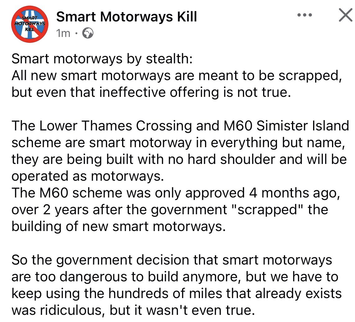 Smart Motorways Kill tweet media